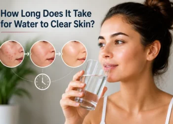 How long does it take for water to clear skin on face, visual comparison