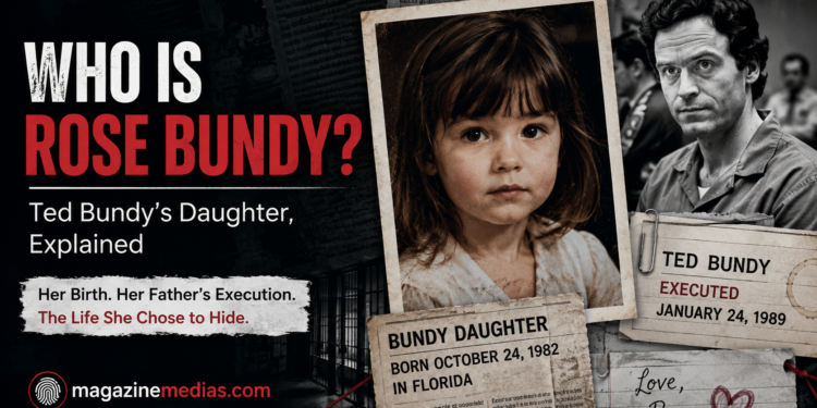 Who Is Rose Bundy? Ted Bundy's daughter explained – true crime feature image by magazinemedias.com